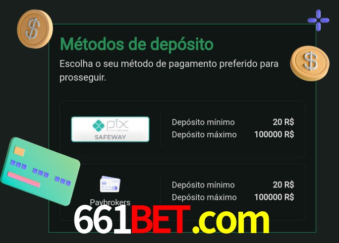 O cassino 661bet.com oferece uma grande variedade de métodos de pagamento